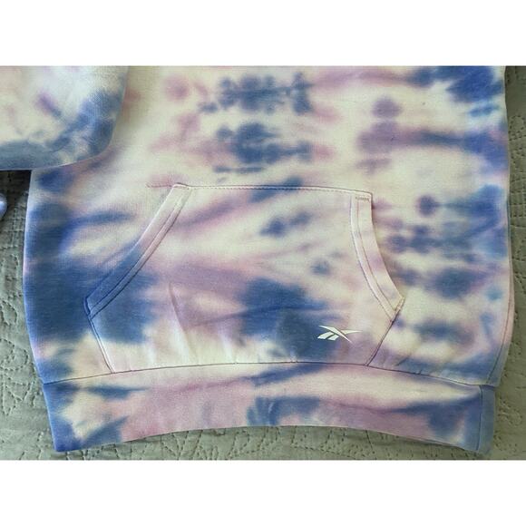 Reebook Girls Sz 12 Hooded Sweatshirt And Pants Pink Tie Dye Pockets LS Set - Picture 7 of 13